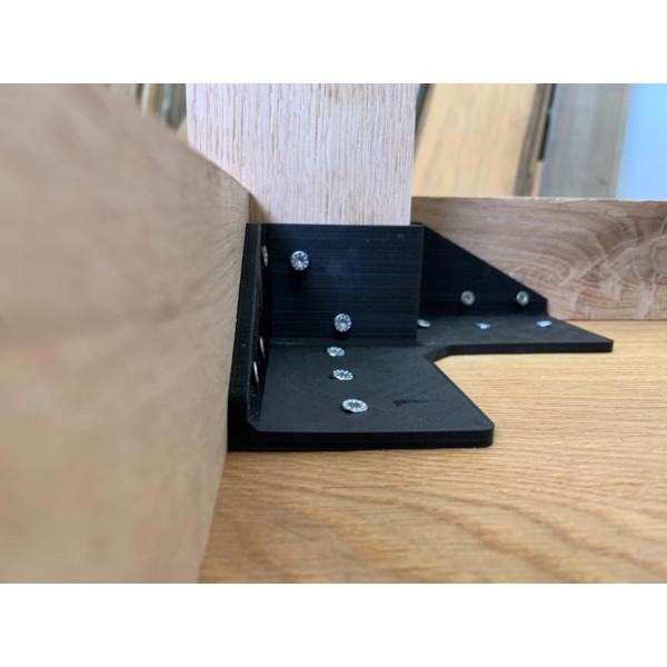 Tischplattenverbinder, Tischbeinverbinder, Verbindungsbeschlag, 3D-Druck, schwarz, 4 Stück im Set